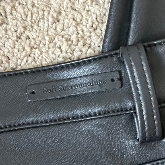 Soft Surroundings Faux Leather High Rise Skinny Pants Black‎ Size 8 - Picture 11 of 11